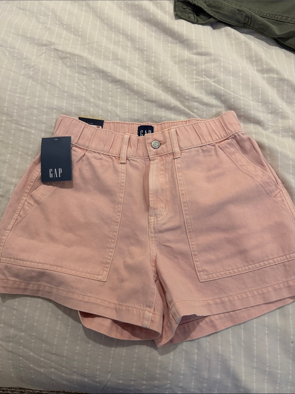 GAP High-Waist Pink Utility Shorts
